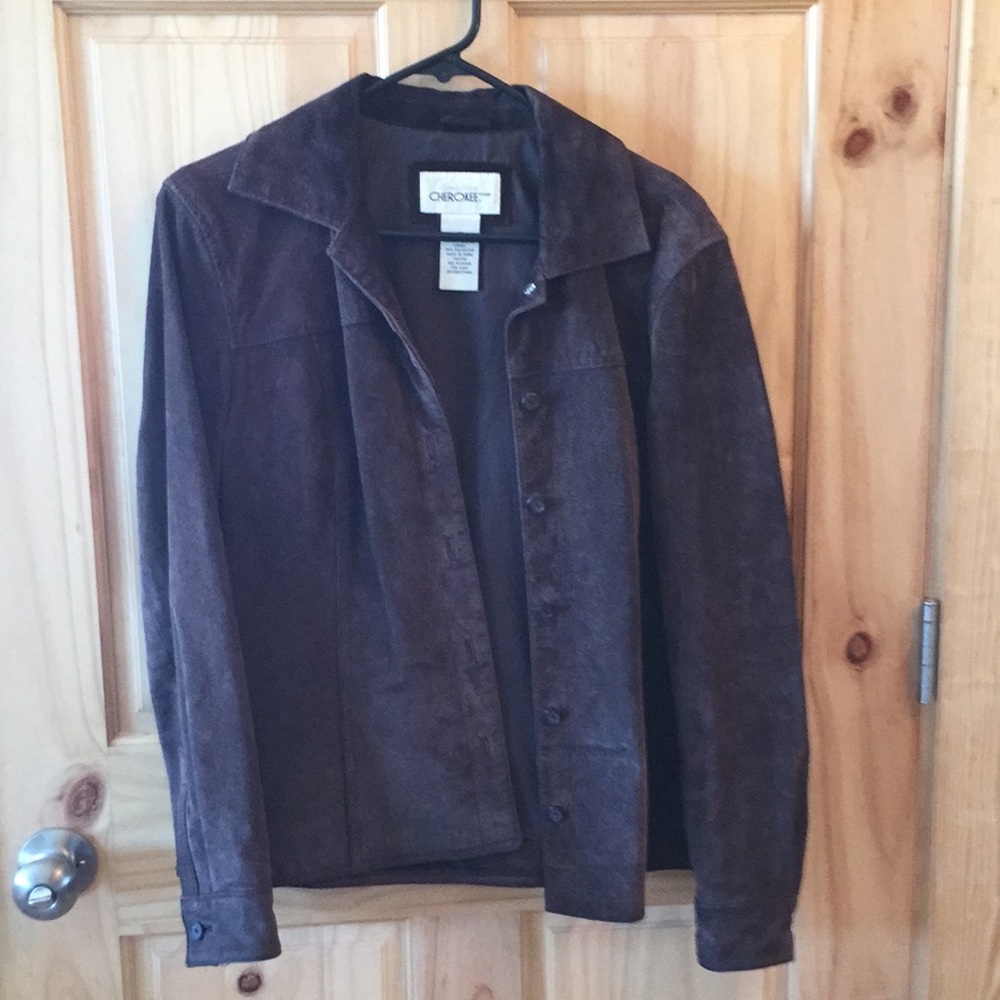 Leather Coat with Lining- by Cherokee-size Med